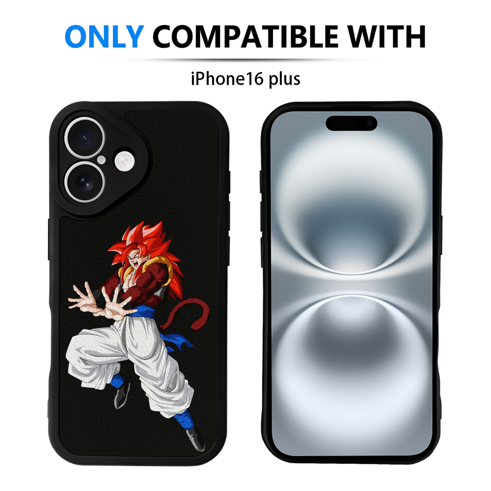 （画像用） ドラゴンボール 孫悟空（そん ごくう）Son Goku カカロット DRAGON BALL Kakarotto 【iPhone 16シリーズ対応】シリコンスマホケース（レザー調） 材質：シリコン